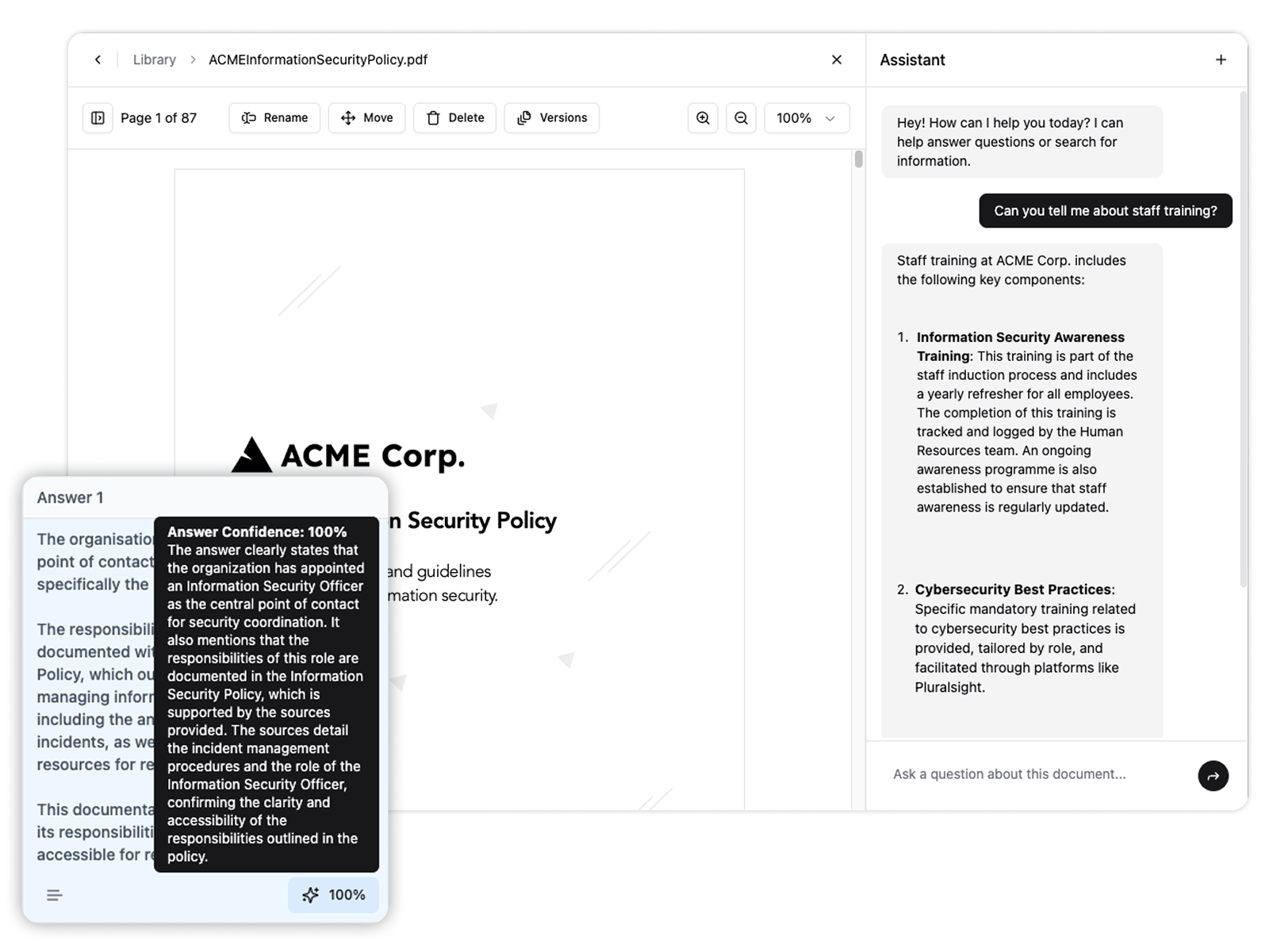 Knowledge Library Interface