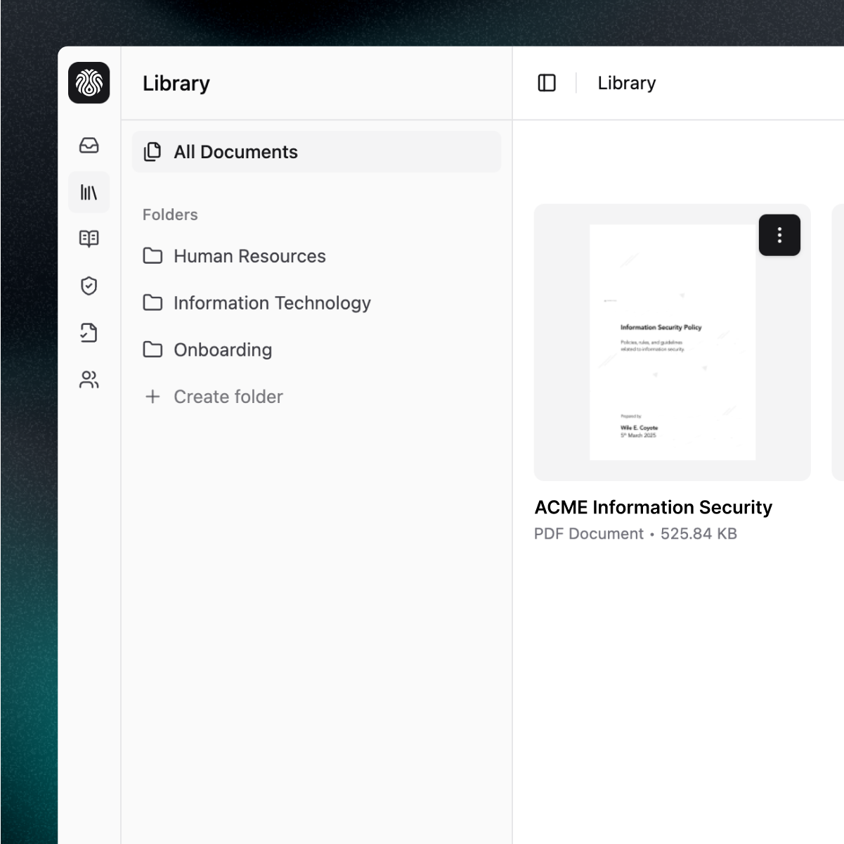 Knowledge Library Interface
